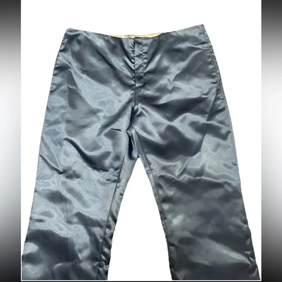 Acne Studios Satin Trousers In Azure Blue 48